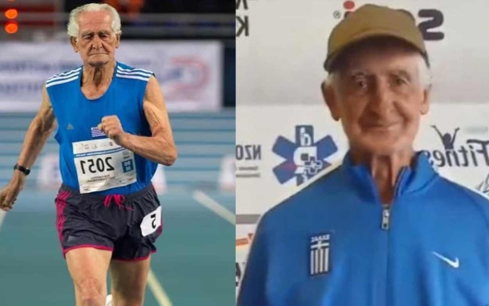 Ο 94χρονος Κώστας Χατζηεμμανουήλ κερδίζει 4 μετάλλια στο Παγκόσμιο Πρωτάθλημα κλειστού στίβου>