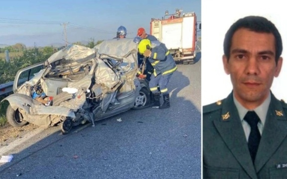 Ο λοχίας Βασίλης Μποΐτσης σκοτώθηκε σε τραγικό τροχαίο δυστύχημα μαζί με τη σύζυγό του στα Τρίκαλα>