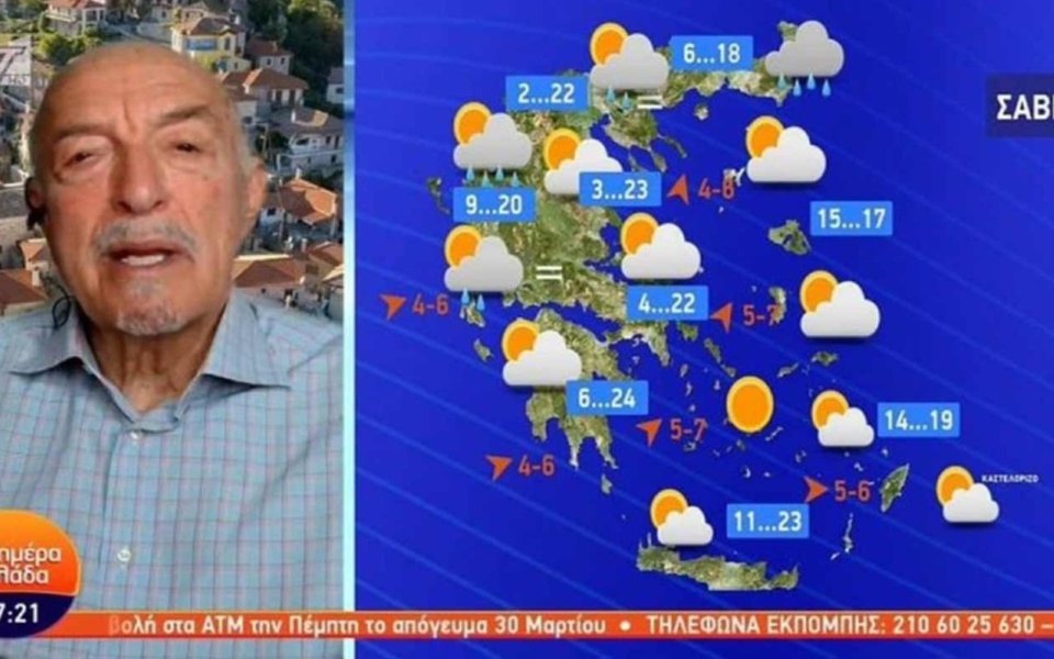Ο μετεωρολόγος Τάσος Αρνιακός δίνει λεπτομέρειες: Ασταθής πρόγνωση του καιρού για το Πάσχα στην Ελλάδα>