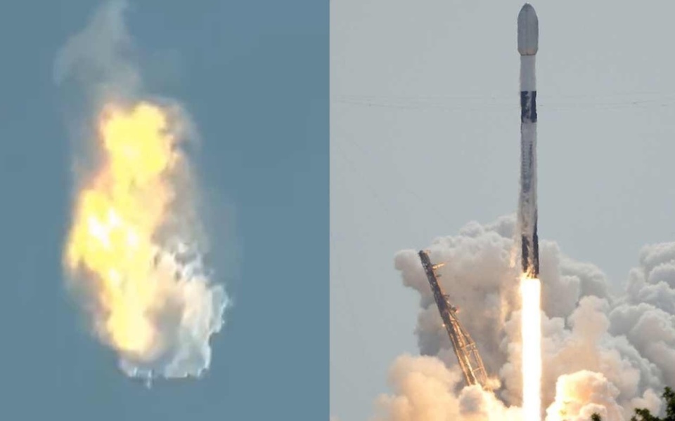 Το διαστημόπλοιο της SpaceX εκρήγνυται κατά τη διάρκεια της πρώτης δοκιμαστικής πτήσης>