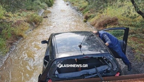 Δόκιμος αστυνομικός παρασύρθηκε από χείμαρρο στο αεροδρόμιο Χανίων