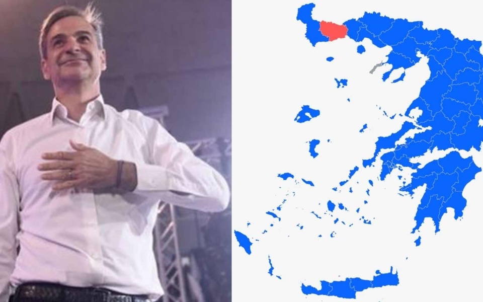 Εκλογές 2023: Η Νέα Δημοκρατία κερδίζει 58 από τις 59 εκλογικές περιφέρειες, με κυρίαρχες επιδόσεις>