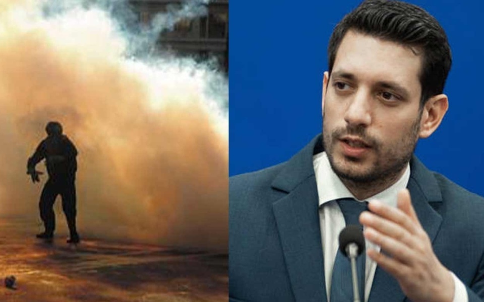 Επίθεση με δακρυγόνα στην προεκλογική ομιλία του Κωνσταντίνου Κυρανάκη>