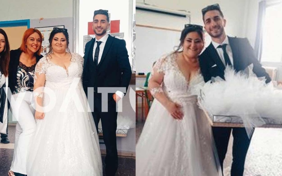 Μια αξέχαστη στιγμή: Νεοπαντρεμένο ζευγάρι στις Σέρρες συνδυάζει γάμο και ψηφοφορία>