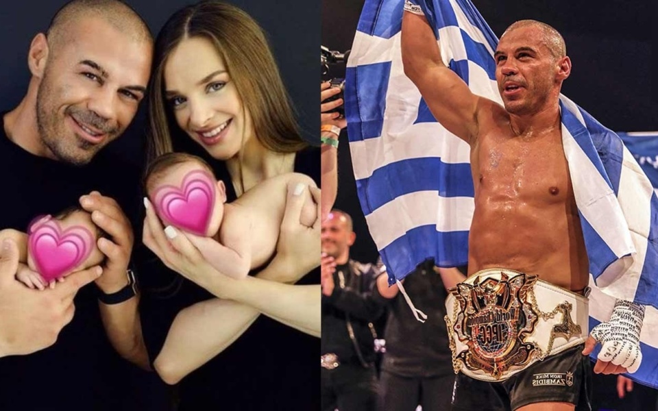 Ο Έλληνας kickboxer Μιχάλης Ζαμπίδης θα παντρευτεί και θα βαφτίσει δίδυμες κόρες σε τελετή διπλού μυστηρίου>