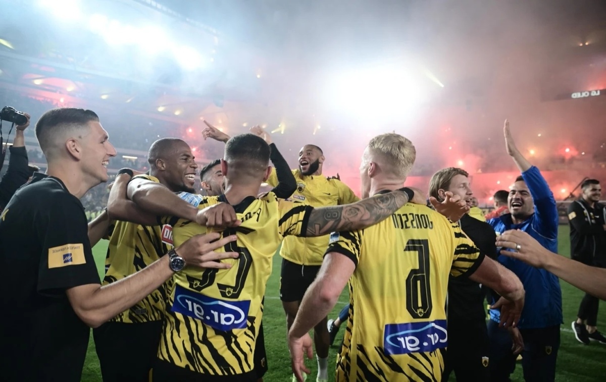 Θρίαμβος της ΑΕΚ: 13ος τίτλος πρωταθλήματος με νίκη 4-0 επί του Βόλου