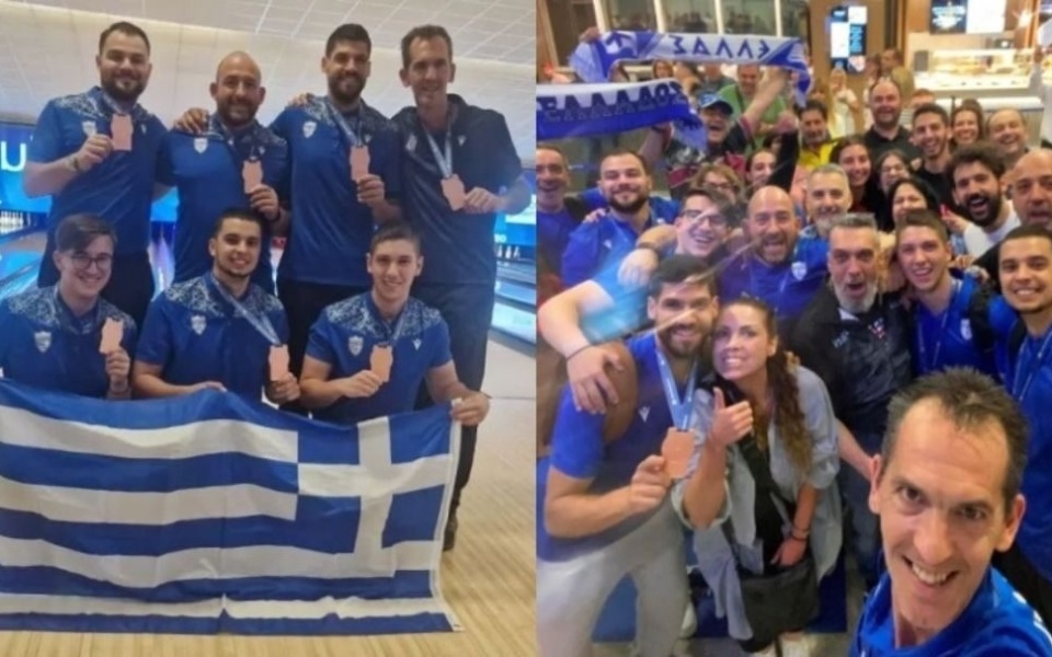 Η Ελληνική Εθνική Ομάδα Μπόουλινγκ Ανδρών κερδίζει το Χάλκινο μετάλλιο στο Ευρωπαϊκό Πρωτάθλημα>