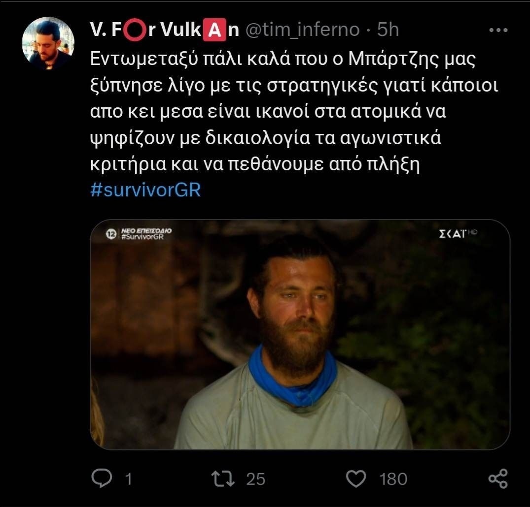 Νίκος Μπάρτζης: Η στρατηγική ανατροπή του Survivor αναστατώνει τους παίκτες και καθηλώνει το κοινό